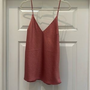 Express pink satin tank top